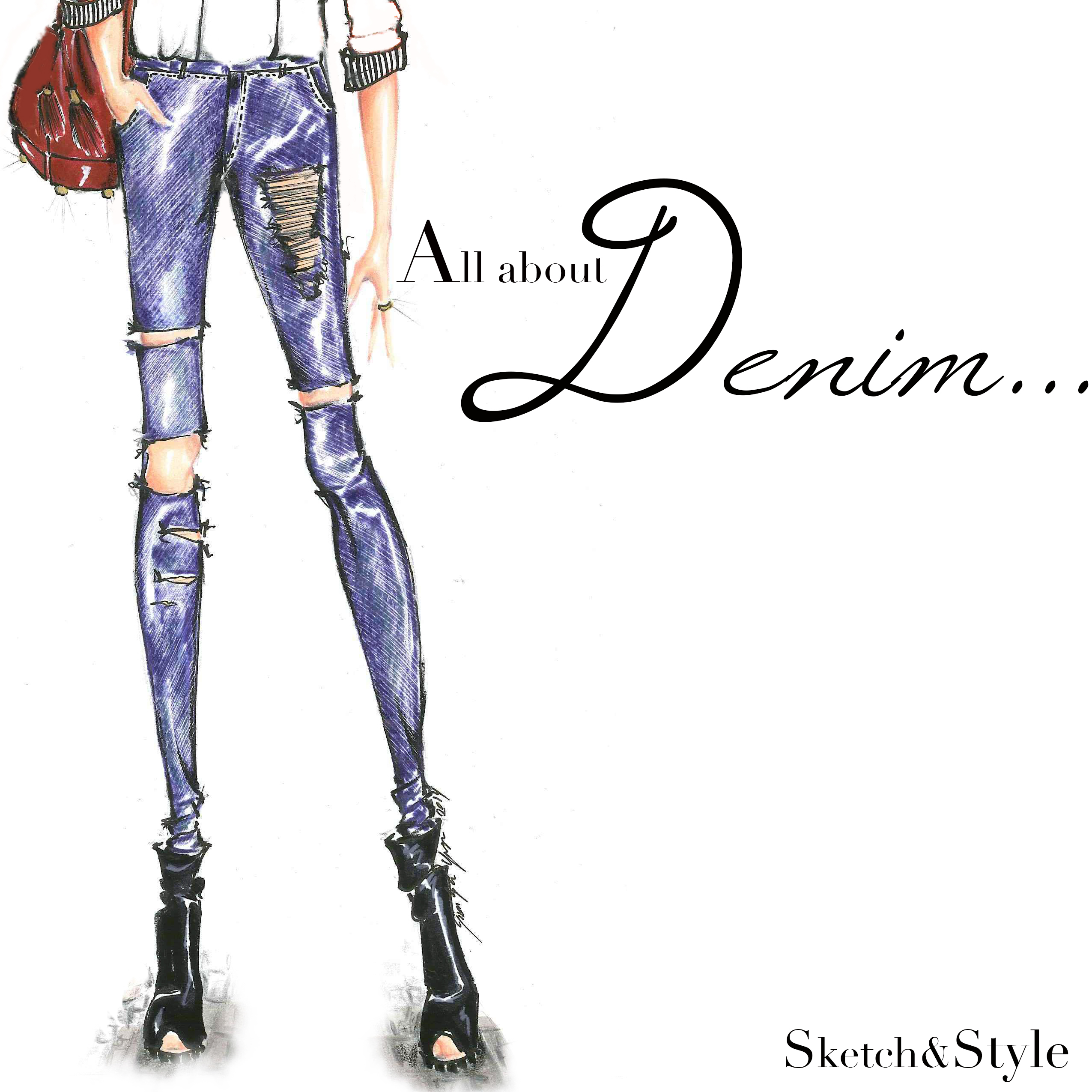 "All about Denim" Illustration by Sketch&Style