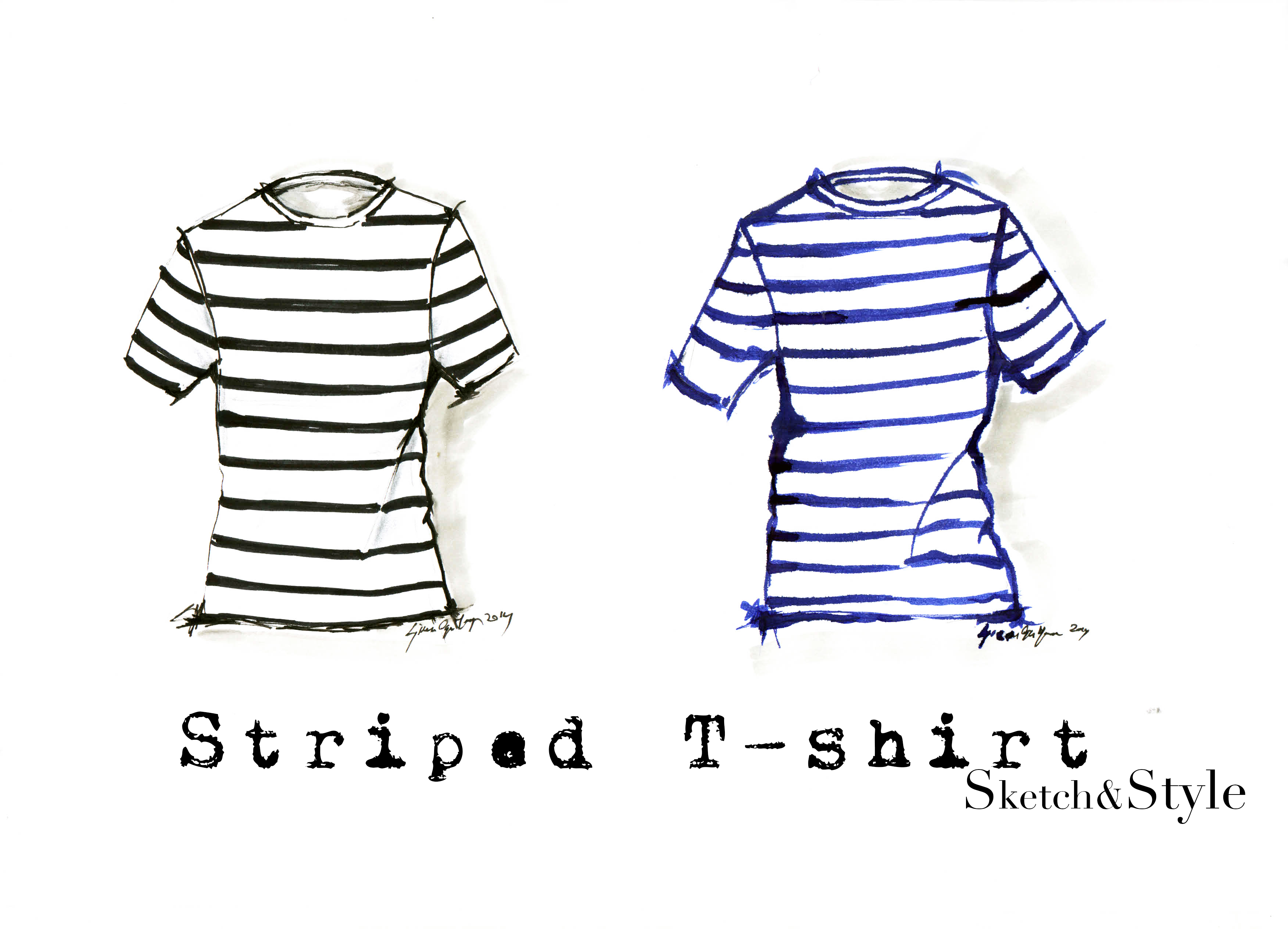 Striped T-shirt| Sketch&Style